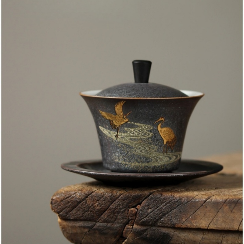 Ceramic Crane Gaiwan Ceramic H - Handmade Ceramic Mug 评论和价格
