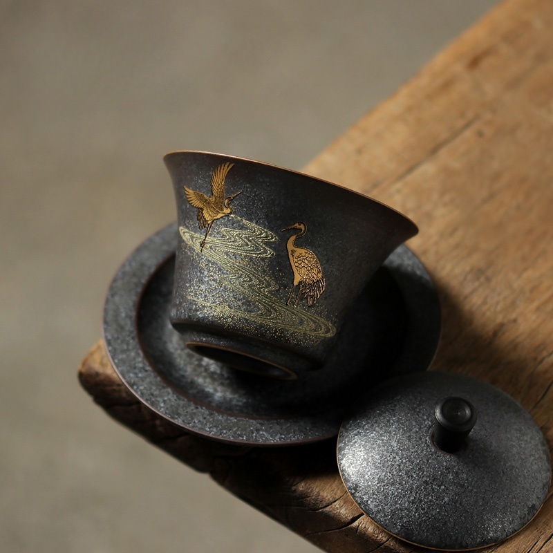 Ceramic Crane Gaiwan Ceramic H - Handmade Ceramic Mug 评论和价格