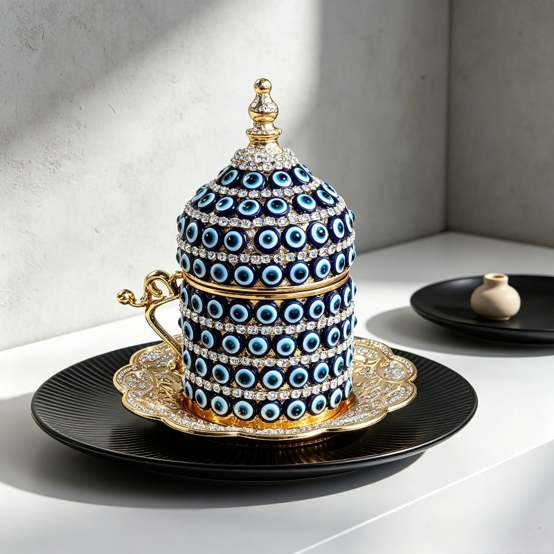 Handmade Turkish Evil Eye Coff - Handmade Ceramic Mug 评论和价格