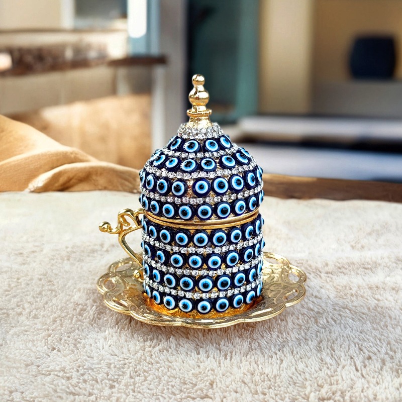 Handmade Turkish Evil Eye Coff - Handmade Ceramic Mug 评论和价格